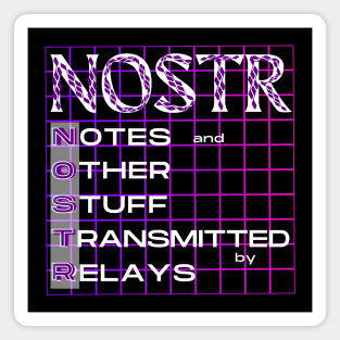 NOSTR (Notes and Other Stuff Transmitted by Relays Magnet